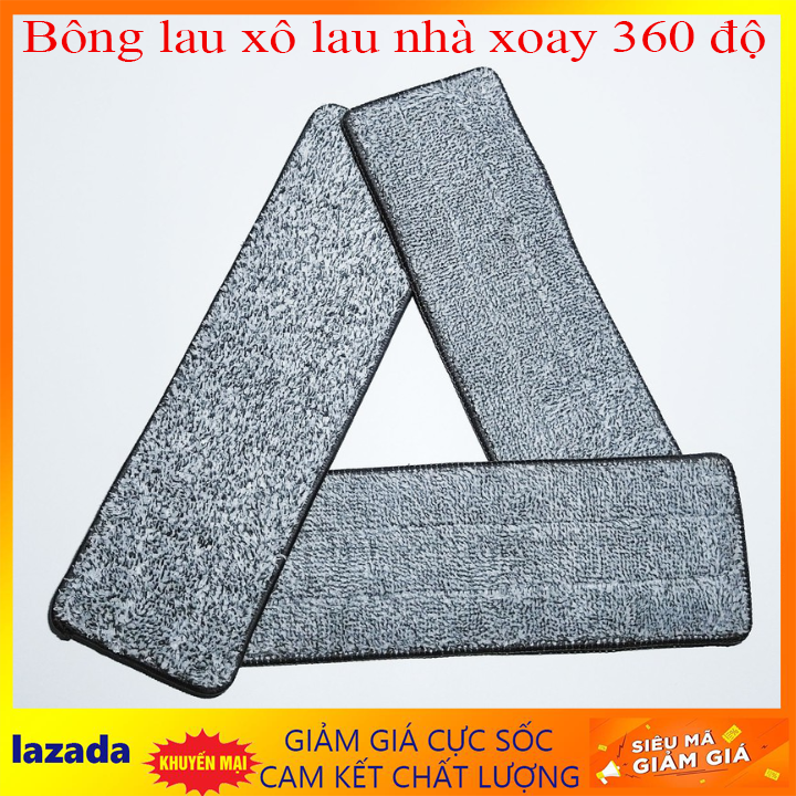 ( BÔNG LAU NHÀ )BÔNG LAU NHÀ của cây lau nhà 360 của THÙNG LAU NHÀ 2 ngăn tự vắt tiện dụng lau sạch mọi ngóc ngách, bông lau nhà hình chứ nhật , mua combo bông lau nhà giá rẻ , bông cây lau nhà