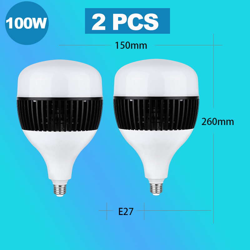 Bóng Đèn LED 50W/80W/100W/150W Đèn Xưởng Công Suất Cao E27 Siêu Sáng Đèn Trong Nhà Xưởng Đèn Sân Vườn