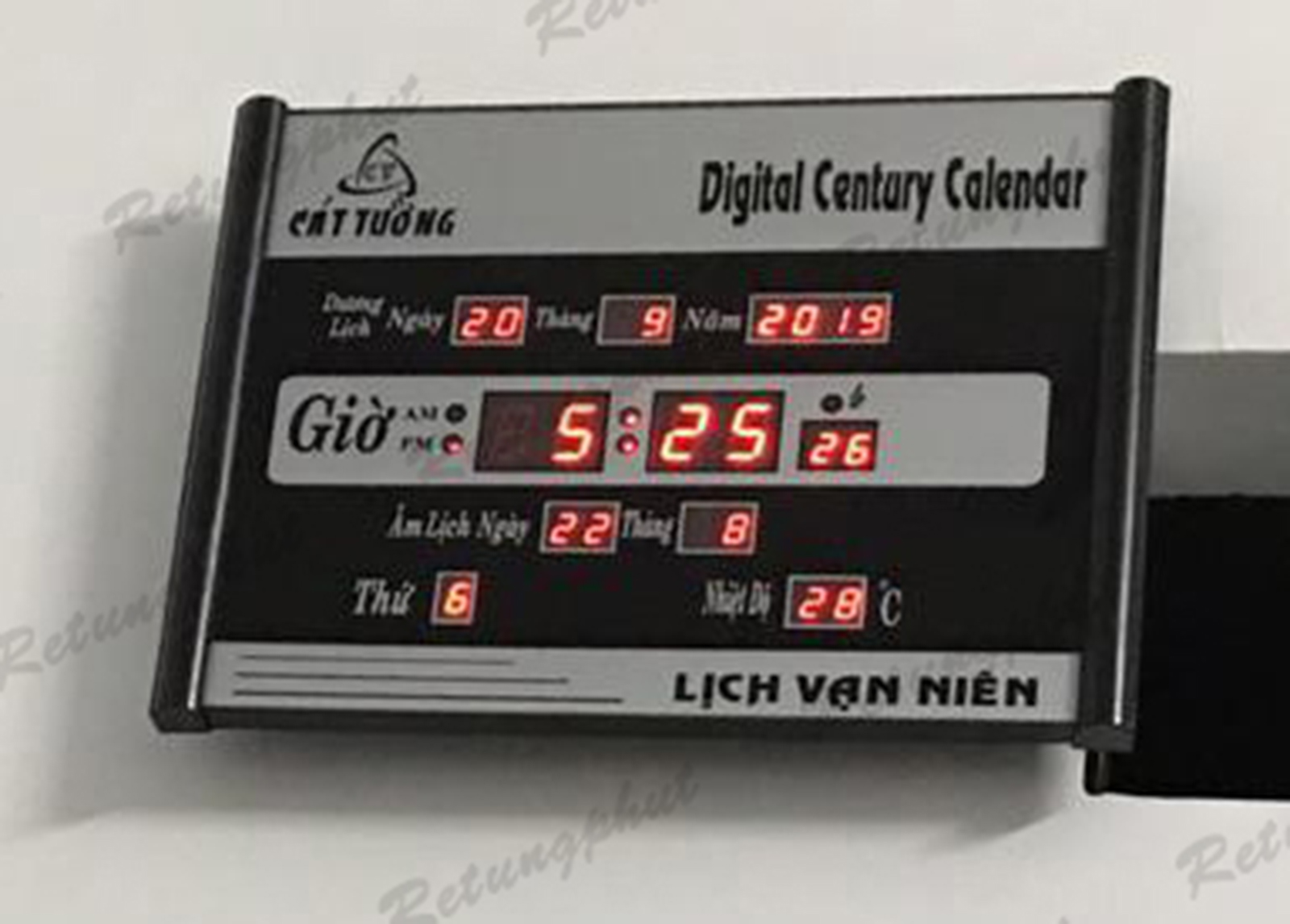 Đồng hồ Lịch Vạn Niên Điện Tử Treo Tường 3A