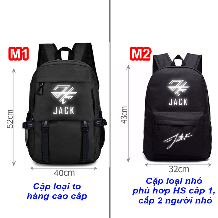 cặp Jack phản quang, balo Jack phản quang  May 3 lớp 4 ngăn