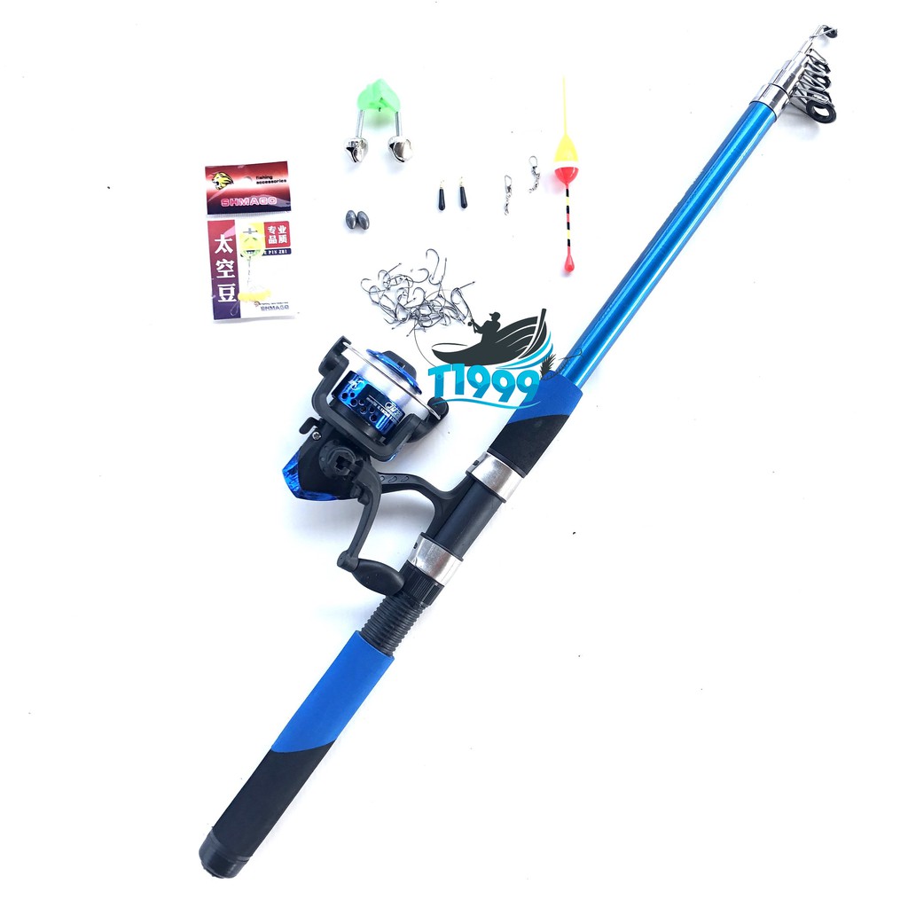 Cần câu máy shimano tặng kèm phụ kiện 1m8 - 3m6 t1999