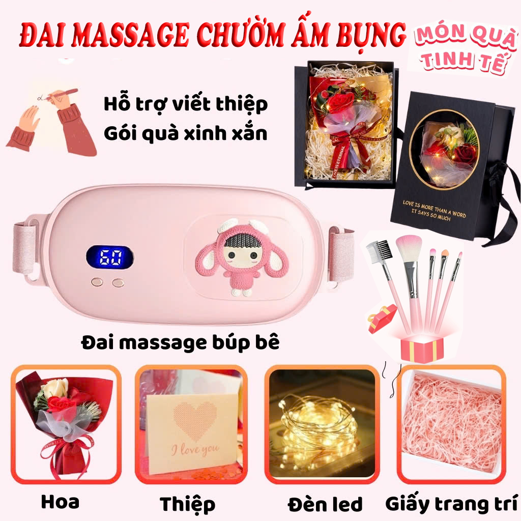Máy chườm bụng kinh - Đai chườm nóng đau bụng kinh - Đai sưởi ấm bụng - Túi trườm đau bụng kinh - Đai làm ấm bung kinh- đai chườm bụng giảm đau mát xa cho phụ nữ khi đến kì- hỗ trợ làm ấm giảm đau lưng