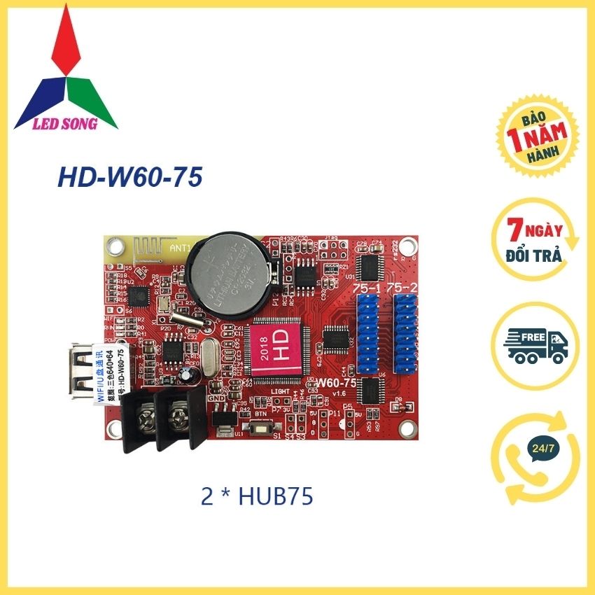 Mạch Hd W60 75 Điều Khiển Led Ma Trận Full Color Bằng Điện Thoại