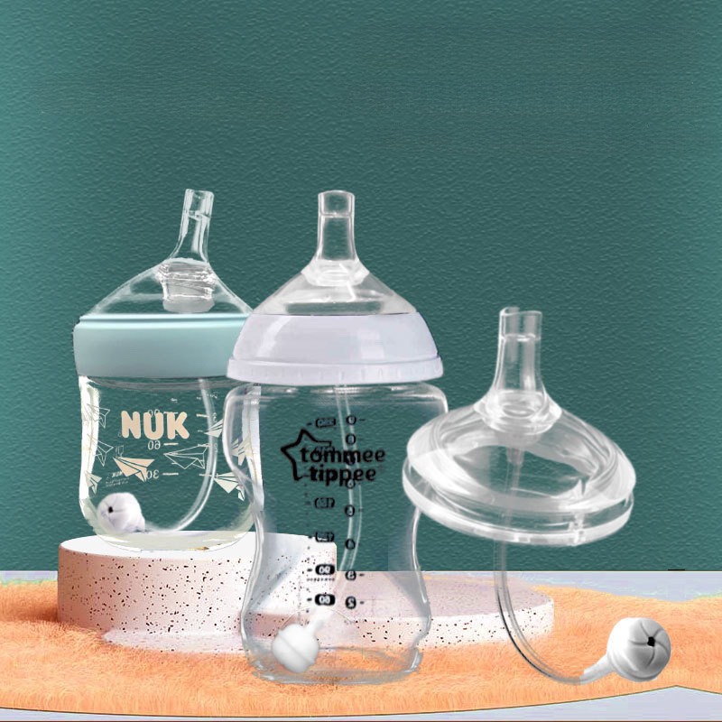 Ống tập hút bình sữa dùng cho bình sữa Nuk Nature Sence, Tommee Tippee có chống sặc, chống đầy hơi cho bé P21