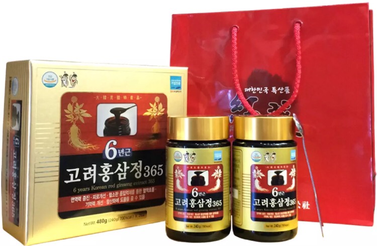 Cao Hồng Sâm 365 Nguyên Chất Hàn Quốc, hộp 2 lọ, date mới