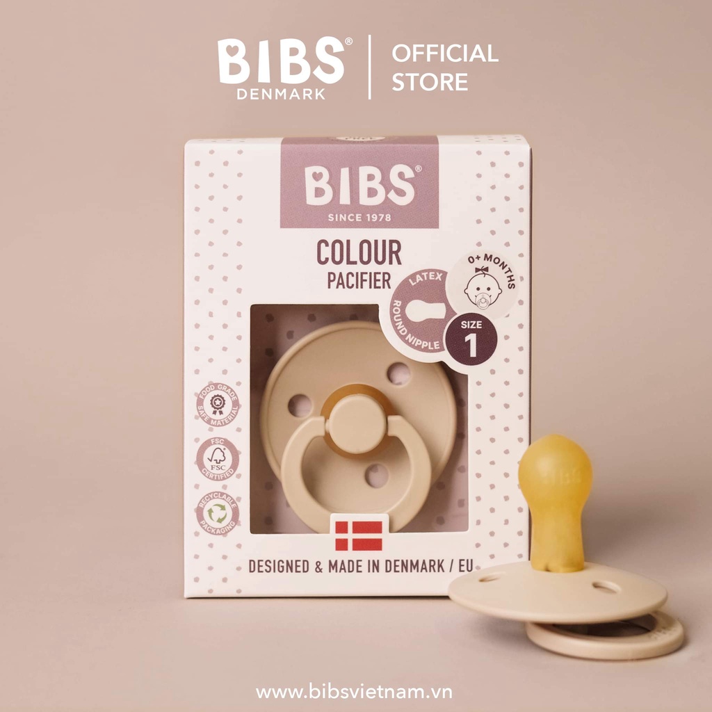 [Chính Hãng] Ti giả BIBS Đan Mạch 0-6m/6-18m - tặng hộp đựng ti