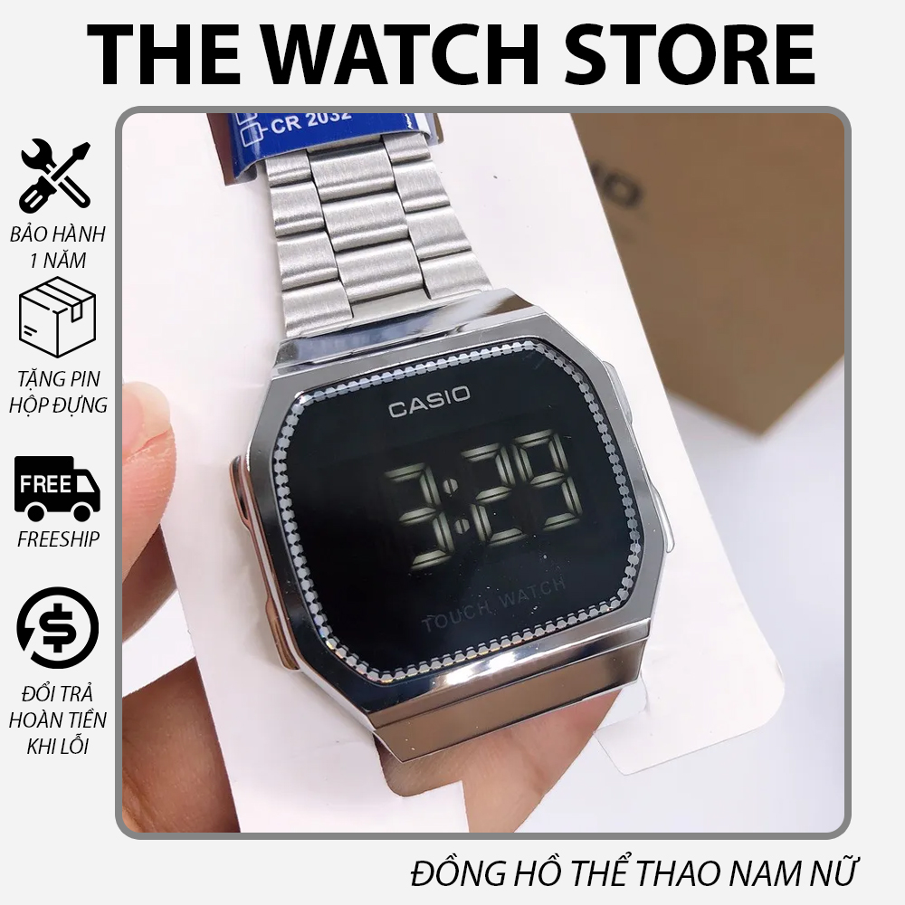 [Cảm Ứng] Đồng hồ nam nữ điện tử Casio A168 màn hình full led cảm ứng , thời trang , sang trọng