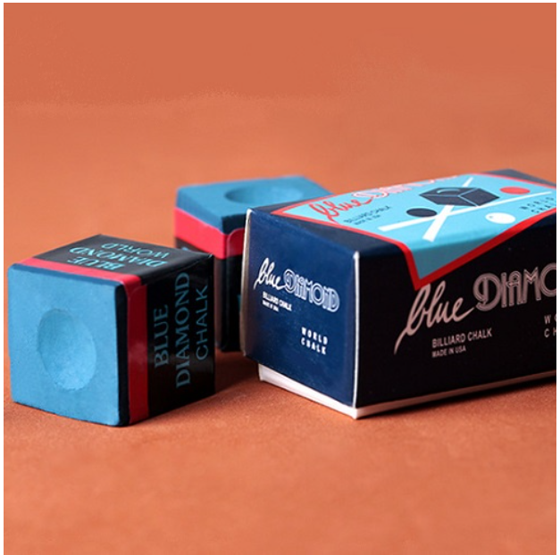 Lơ bida cao cấp blue diamond hộp 2 viên độ bám cao, tẩy bi a dễ ăn phấn