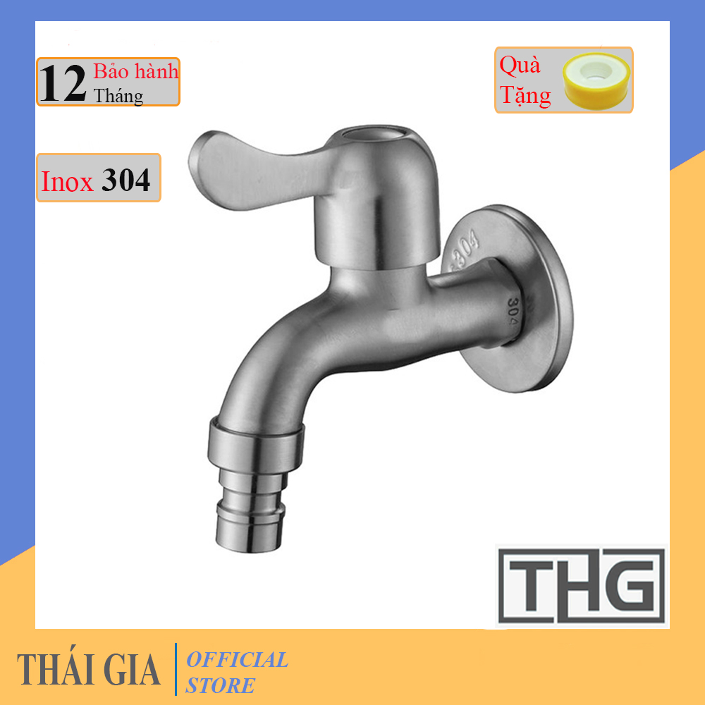 Vòi hồ,vòi xả nước,vòi máy giặt Inox 304 chống hoen gỉ dáng cong bền đẹp, tháo lắp đơn giản phù hợp với nhiều đầu nước ra