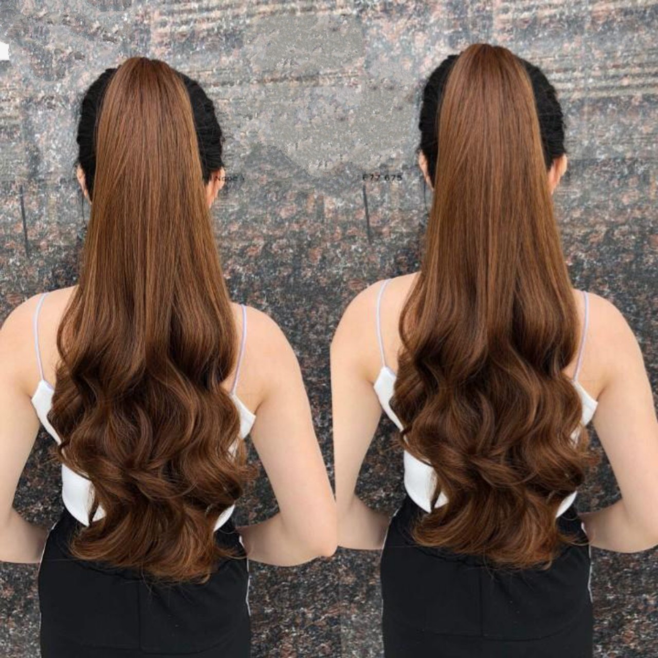 [ hàng loại 1, 65cm ] tóc giả nữ ngoặm xoăn dài, tóc giả kẹp, tóc giả xoăn, tóc giả hàn quốc