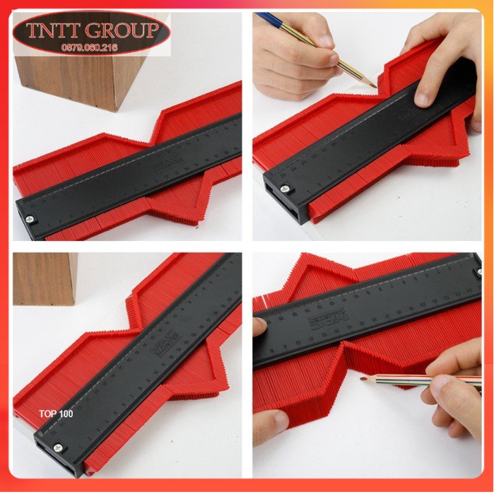 Thước sao chép hình dạng đa năng 25cm