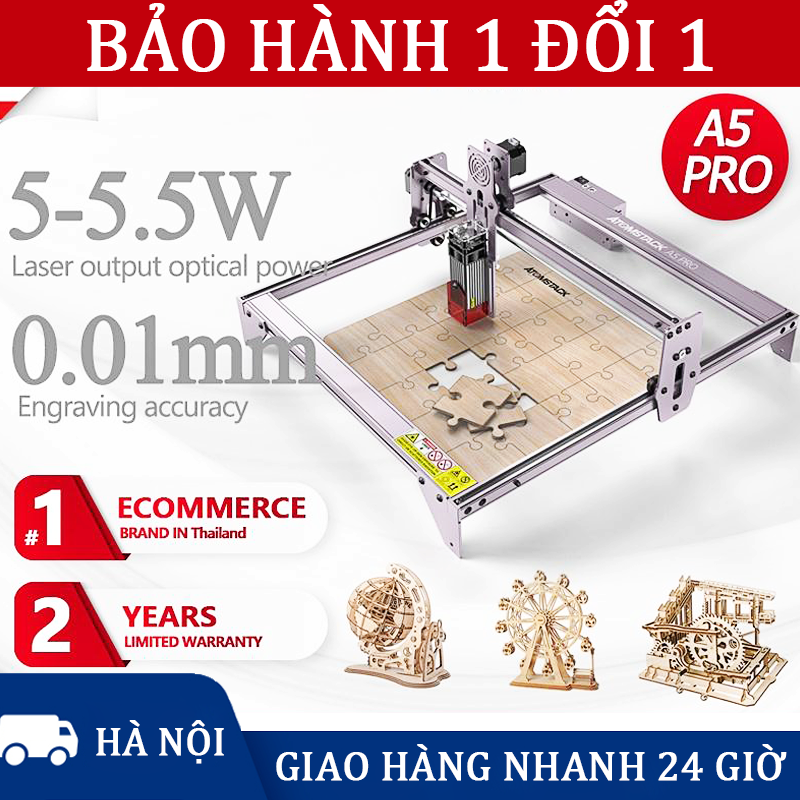 Atomstack a5 pro 40w máy khắc laser,thích hợp cho gỗ kim loại,máy khắc laser mini