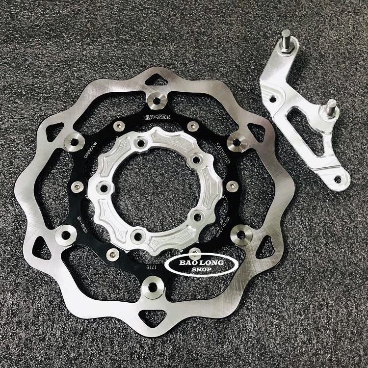 ComBo Đĩa KTM 260 Luôn Lòng CNC + Pát Đĩa Gắn Heo Zin dành cho Vario 2018,2019 (màu Bạc)