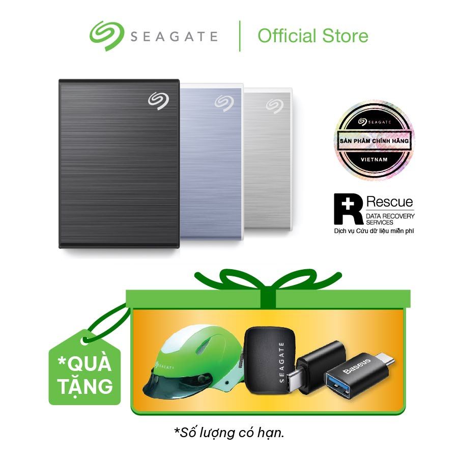 Ổ cứng Seagate One Touch SSD 500GB USB_C 3.0 + Giải cứu Dữ liệu miễn phí