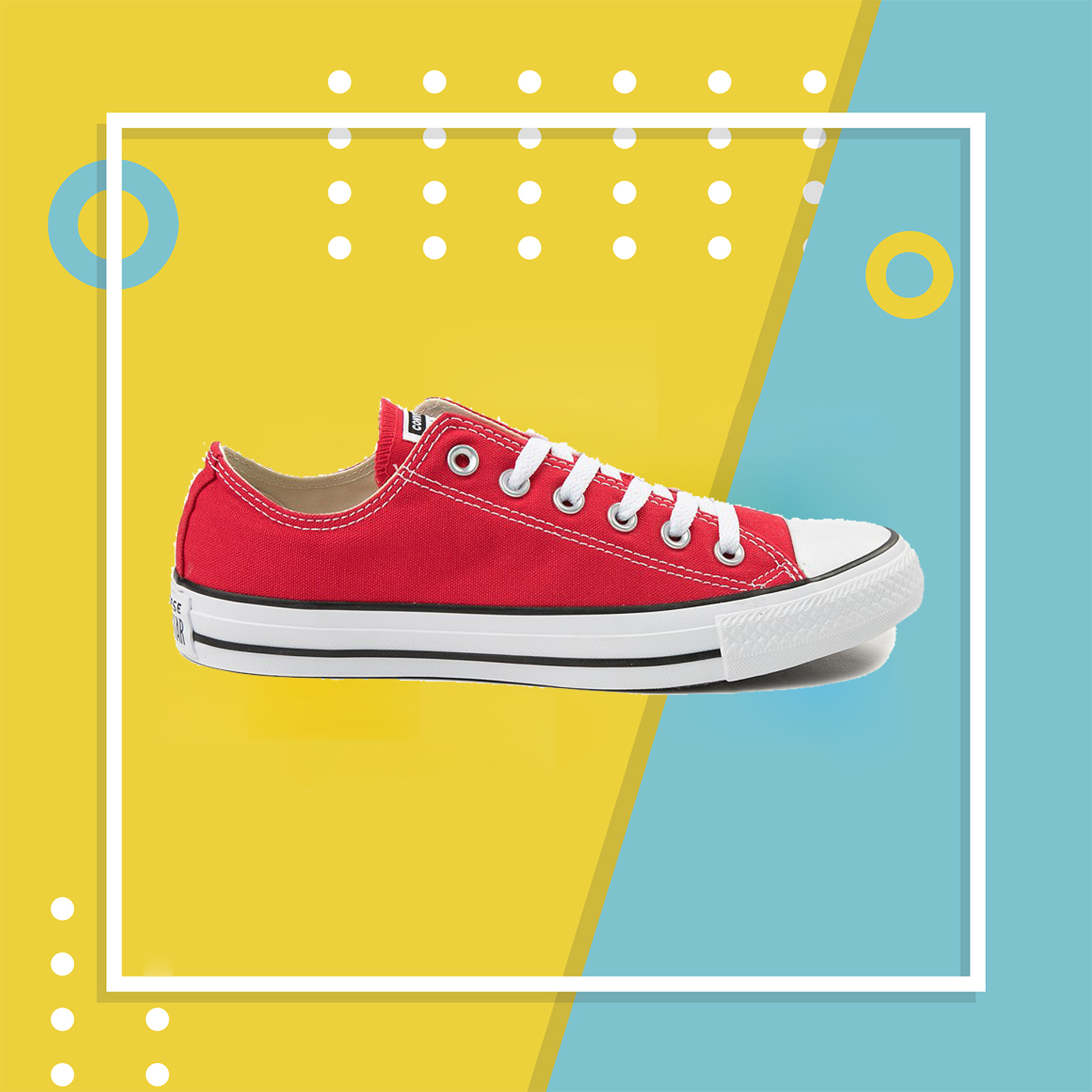 Giày Converse Classic đỏ đế trắng, giày thể thao nam nữ đầy đủ tem/tag/mác FULLBOX + Tặng dây giày