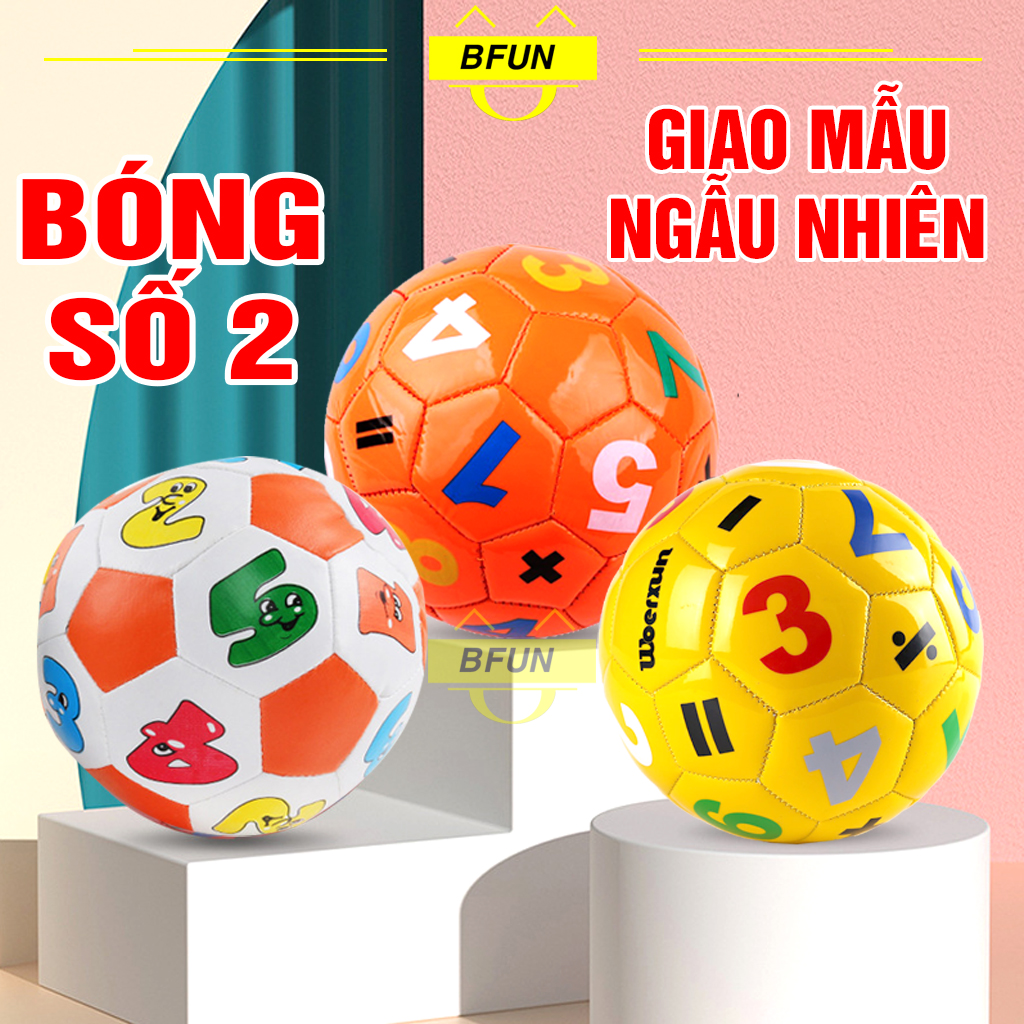 Bóng đá cho bé size số 2 - quả banh bóng đá trẻ em đồ chơi thể thao cho bé tập vận động phản xạ bfun