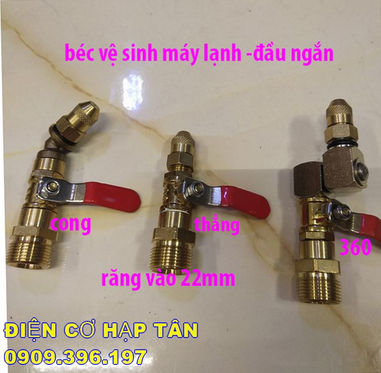 Bét rửa máy lạnh - thẳng – cong - đa góc xoay – đầu xịt ngắn