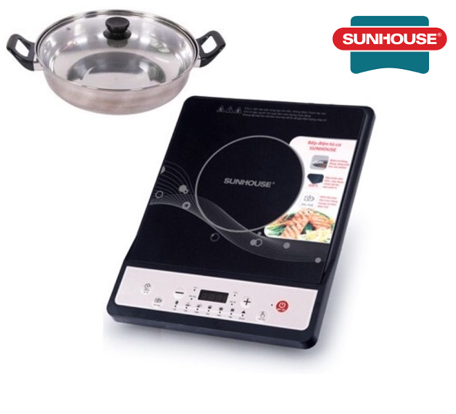 BẾP ĐIỆN TỪ CƠ SUNHOUSE SHD6149 MẶT KÍNH SIÊU BỀN, TỰ NGẮT KHI QUÁ TẢI NHIỆT ( CHỊU ĐƯỢC NHIỆT ĐỘ LÊN ĐẾN 600 ĐỘ C ) TẶNG NỒI LẨU