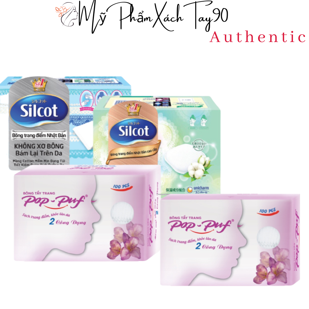 Bông tẩy trang unicharm 66 miếng / hộp tẩy trang unicharm 82 miếng / pop puf 100 miếng - mỹphẩmxáchtaychínhhãng90
