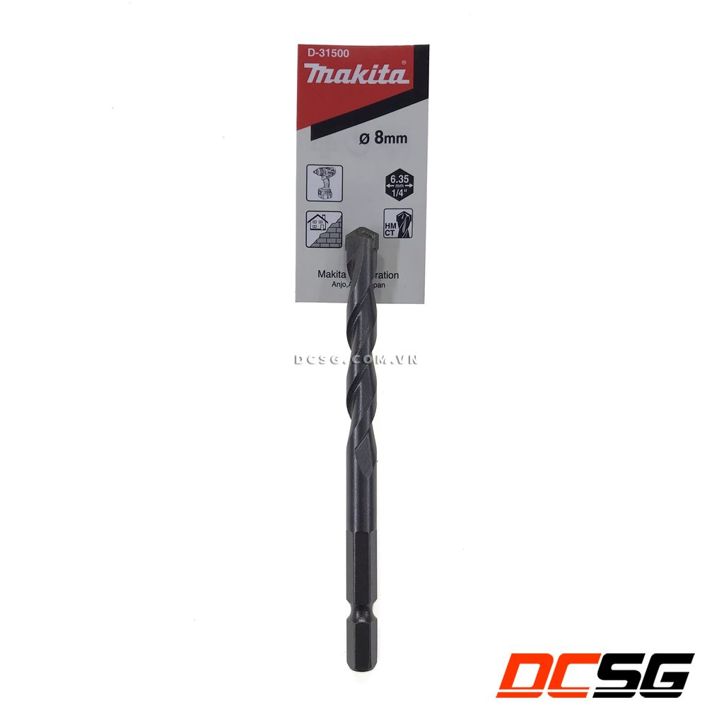 Mũi khoan tường 8mm makita chân lục giác cho máy bắn vít d-31500 | dcsg