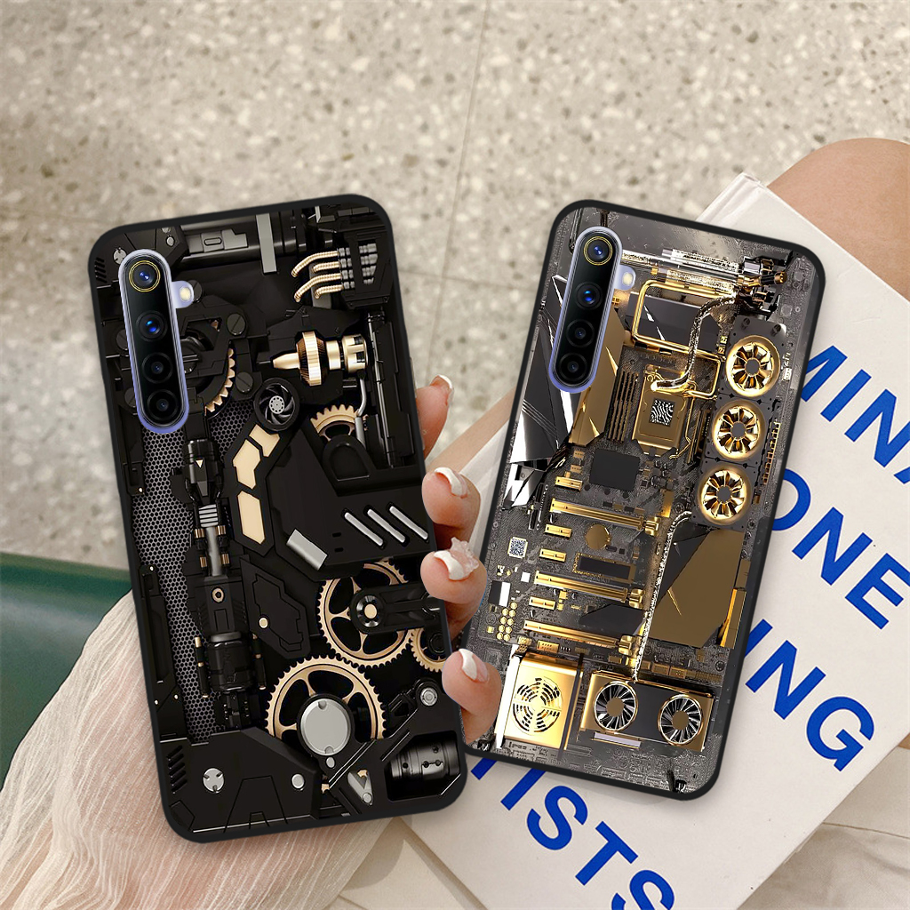 Ốp lưng Realme 6 / Realme 6 Pro, ốp điện thoại realme hoạ tiết máy móc 3D, nam tính, mạnh mẽ