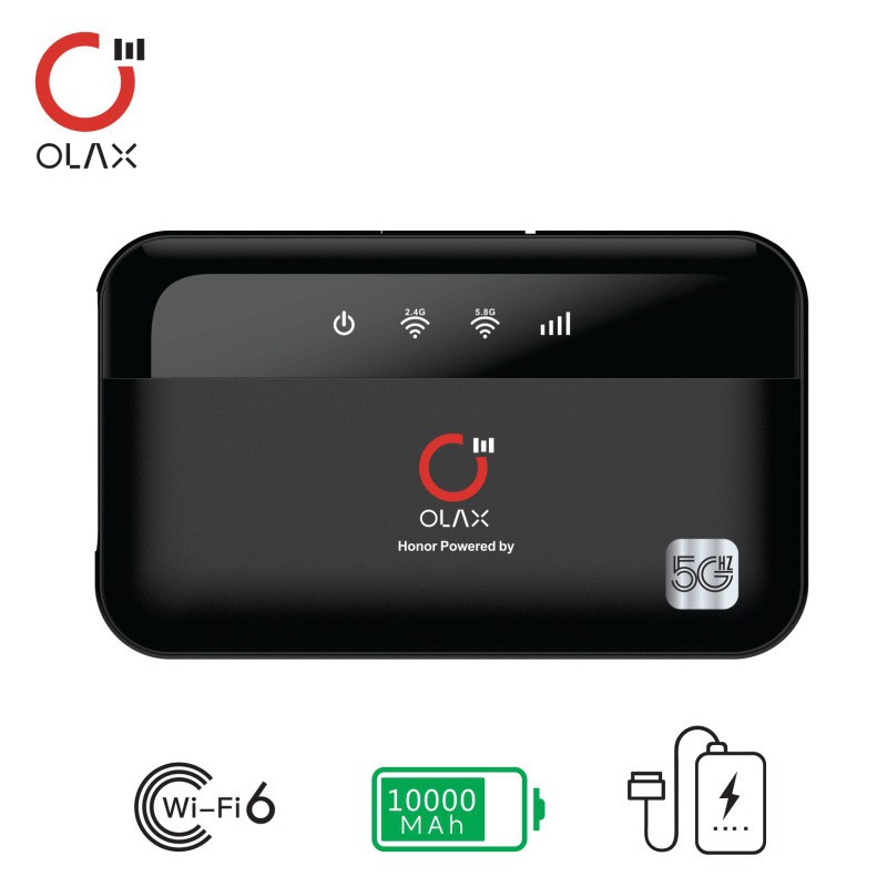 Cục Phát Wifi Olax M100 Wifi 6 tốc độ 300Mbps – Lắp SIM 4G/5G – Kiêm Pin Sạc Dự Phòng 10000mAh