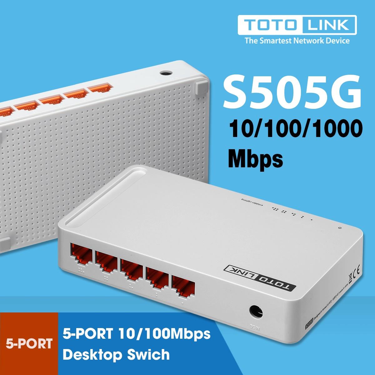 Bộ chia mạng - Bộ chia mạng Gigabit 5 cổng tốc độ cao Totolink S505G  phân phối