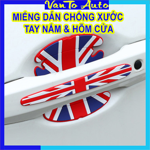 Bộ 8 miếng dán cao su chống trầy xước tay nắm & hõm cửa ô tô - bộ miếng dán chống xước hõm tay nắm cửa ô tô