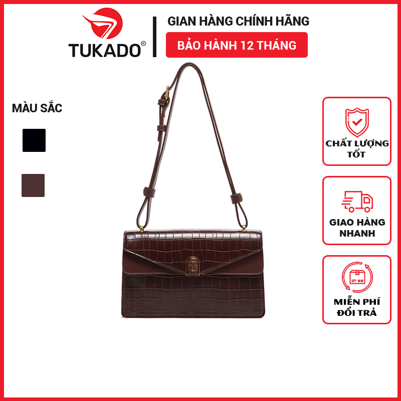 Túi Kẹp Nách Nữ Hàng Hiệu MICOCAH Túi Đeo Chéo Nữ Đeo Vai Dáng Công Sở Thời Trang Vân Da Rắn Cao Cấp Phong Cách Hàn Quốc Cực Đẹp MC110 - Tukado