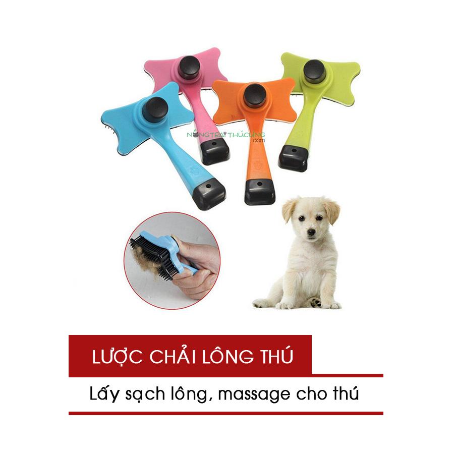 Lược Chải Lông - Gỡ Lông Thông Minh Cho Chó Mèo - [Nông Trại Thú Cưng] Loại bỏ lông rụng bám trên người chó