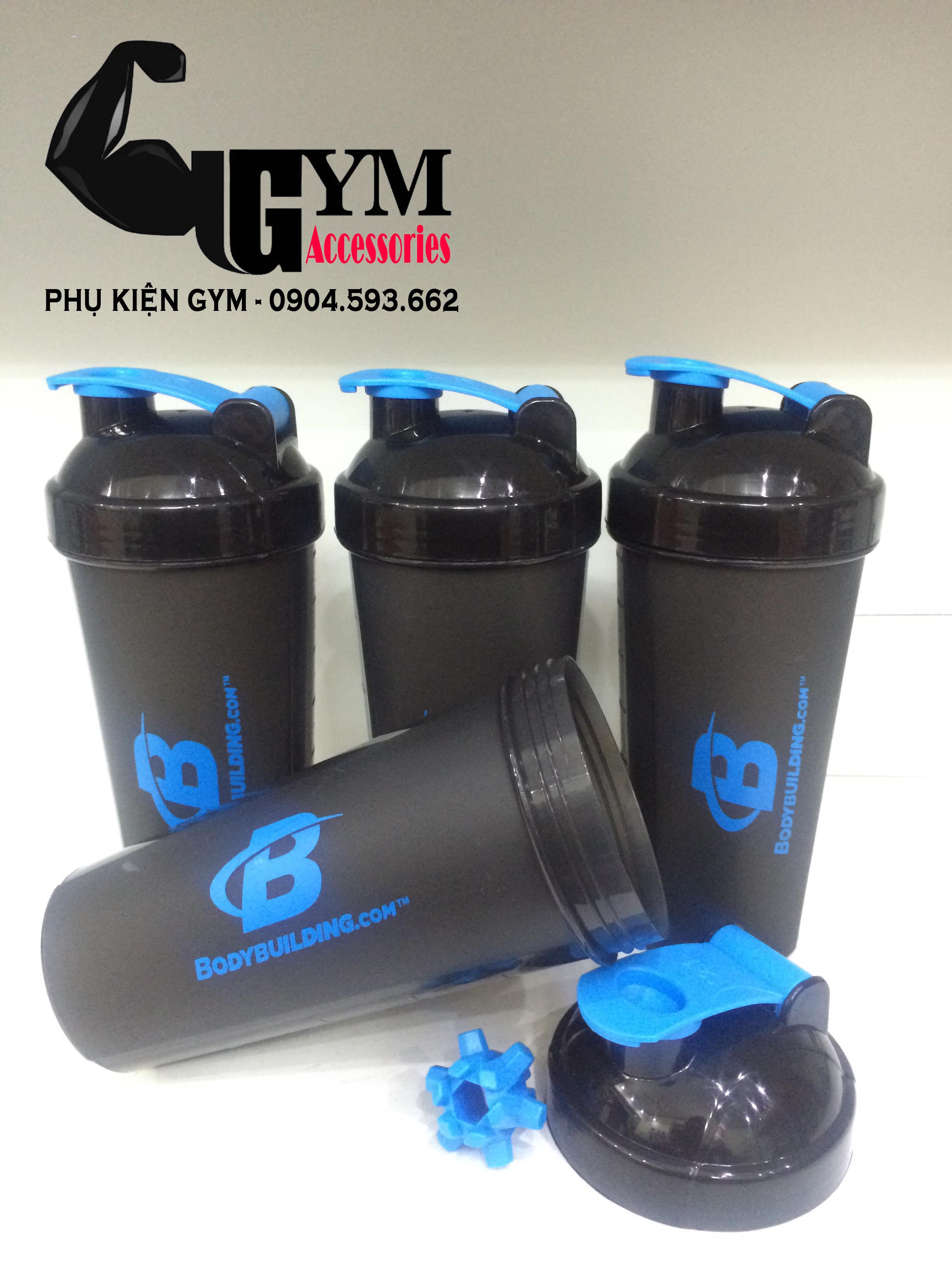 Bình lắc bình nước tập gym shake bottle Bodybuilding