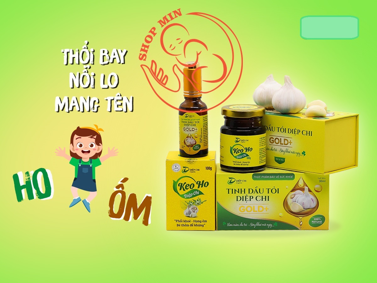 Combo Keo ho + Tinh Dầu Tỏi Diệp Chi Gold - Tăng sức đề kháng, hệ miễn dịch, Xông mũi họng hiệu quả 30ml