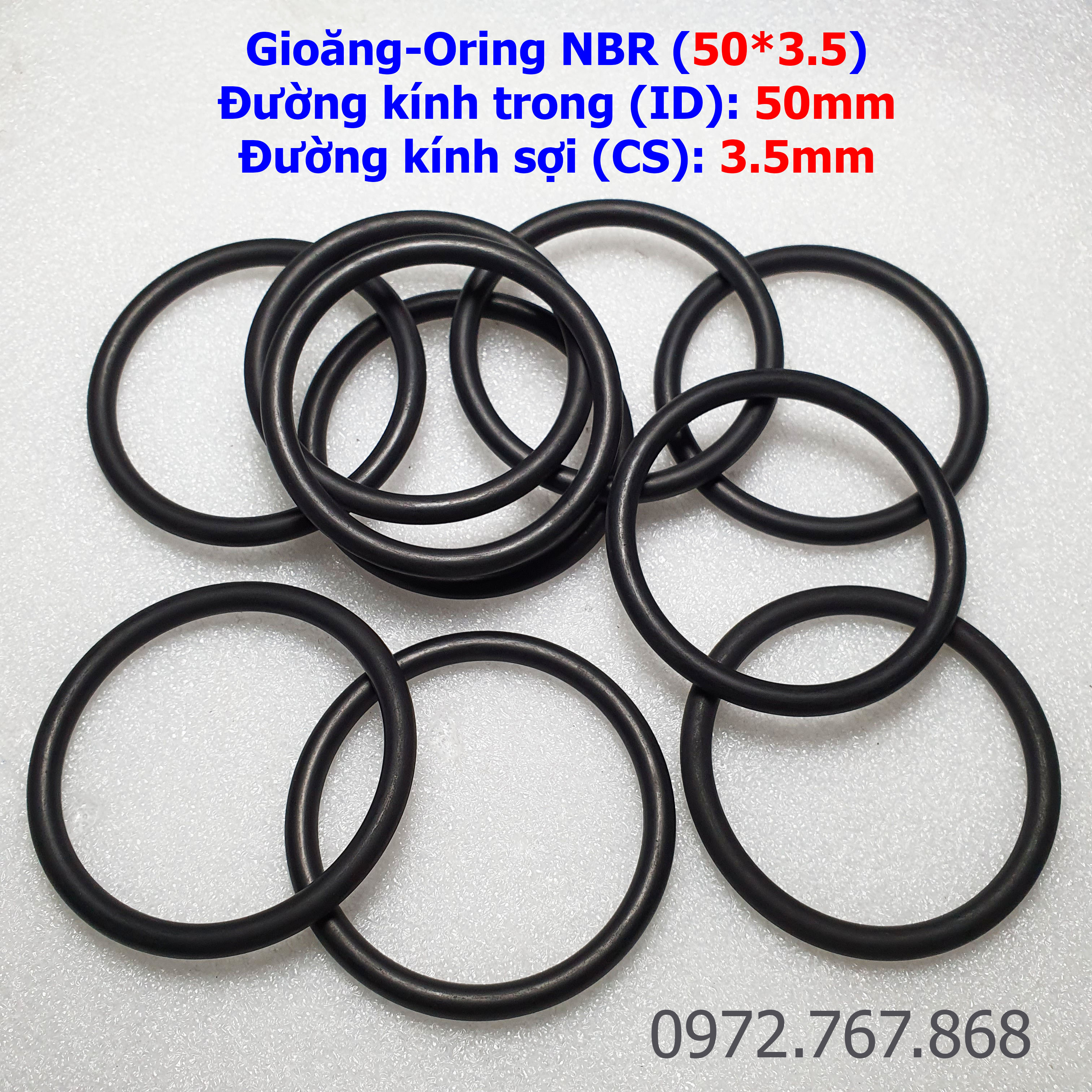 Gioăng cao su tròn 50*3.5mm