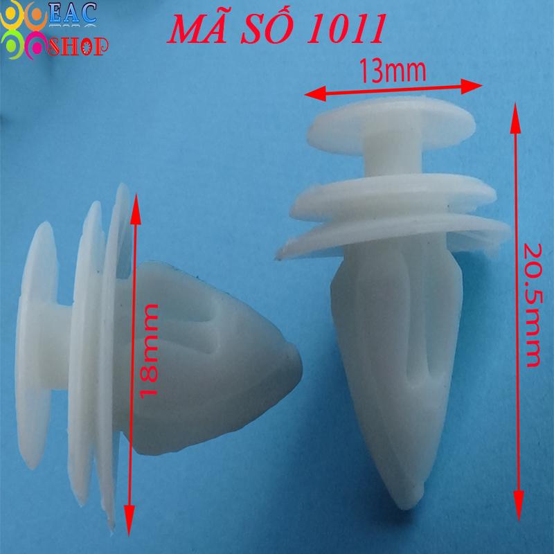 Chốt nhựa ô tô, lở nhựa ô tô ,mã 1011 vít nhựa ô tô, ốc nhựa , ốc nhựa nội, ngoại thất mã số : 1011 bộ 20 cái màu TRẮNG - EACSHOP