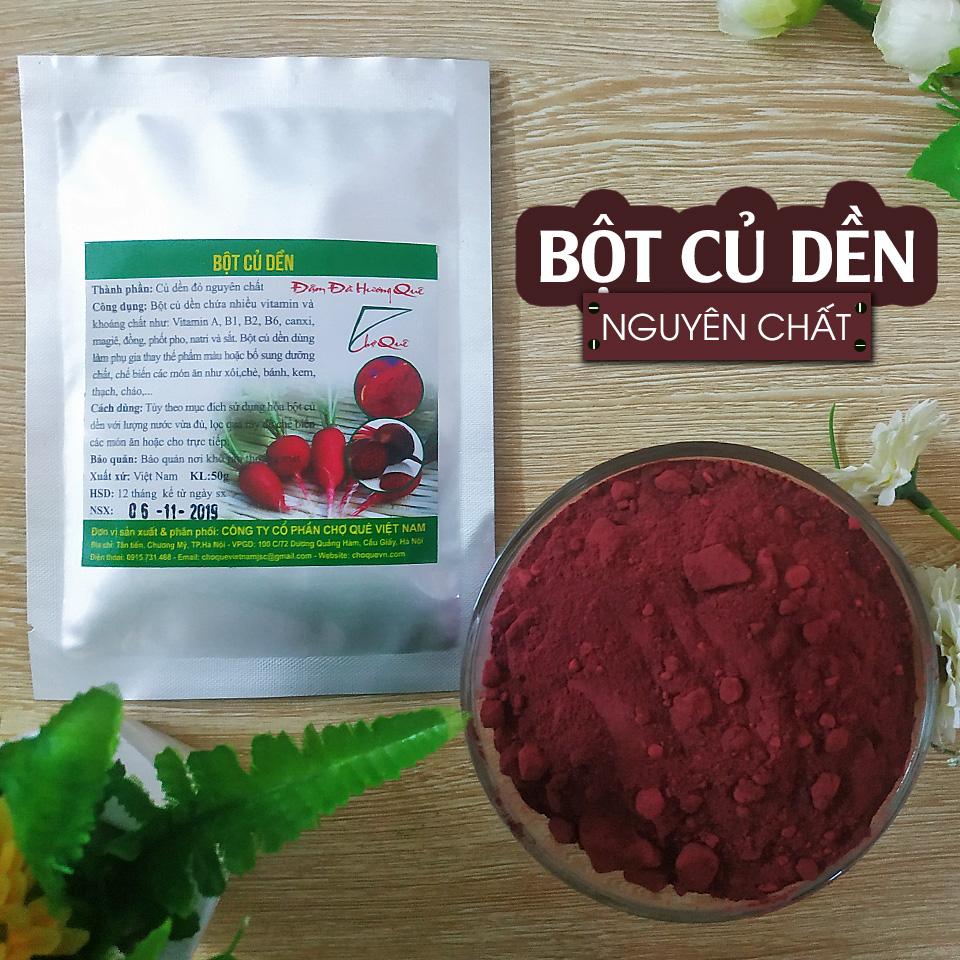 Bột Củ Dền 100g nguyên chất 100% từ củ dền đỏ/củ dền tươi dùng tạo màu thực phẩm, bánh, thạch, đồ uống
