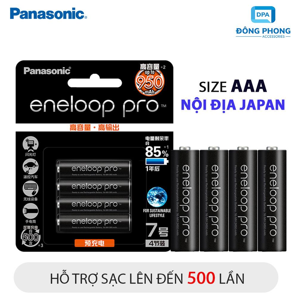 Vỉ 4 Viên Pin Sạc AAA Eneloop Pro Chính Hãng Nội Địa Thị Trường Nhật Bản