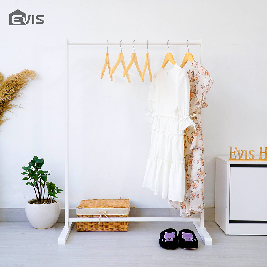 Giá Treo Quần Áo Gỗ Evis Home - Giá Treo Kệ Gỗ Thanh Đơn Thiết Kế Đẹp Lắp Ráp Dể Dàng - Trang Trí Nội Thất Sang Trọng