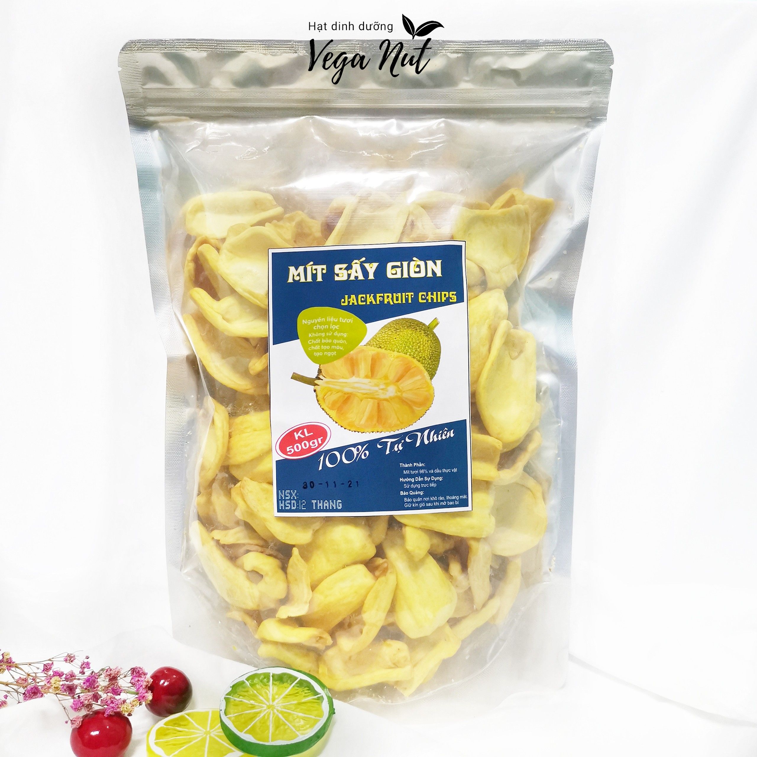 500gr mít sấy giòn nguyên cánh ăn vặt mít nguyên cánh loại 1