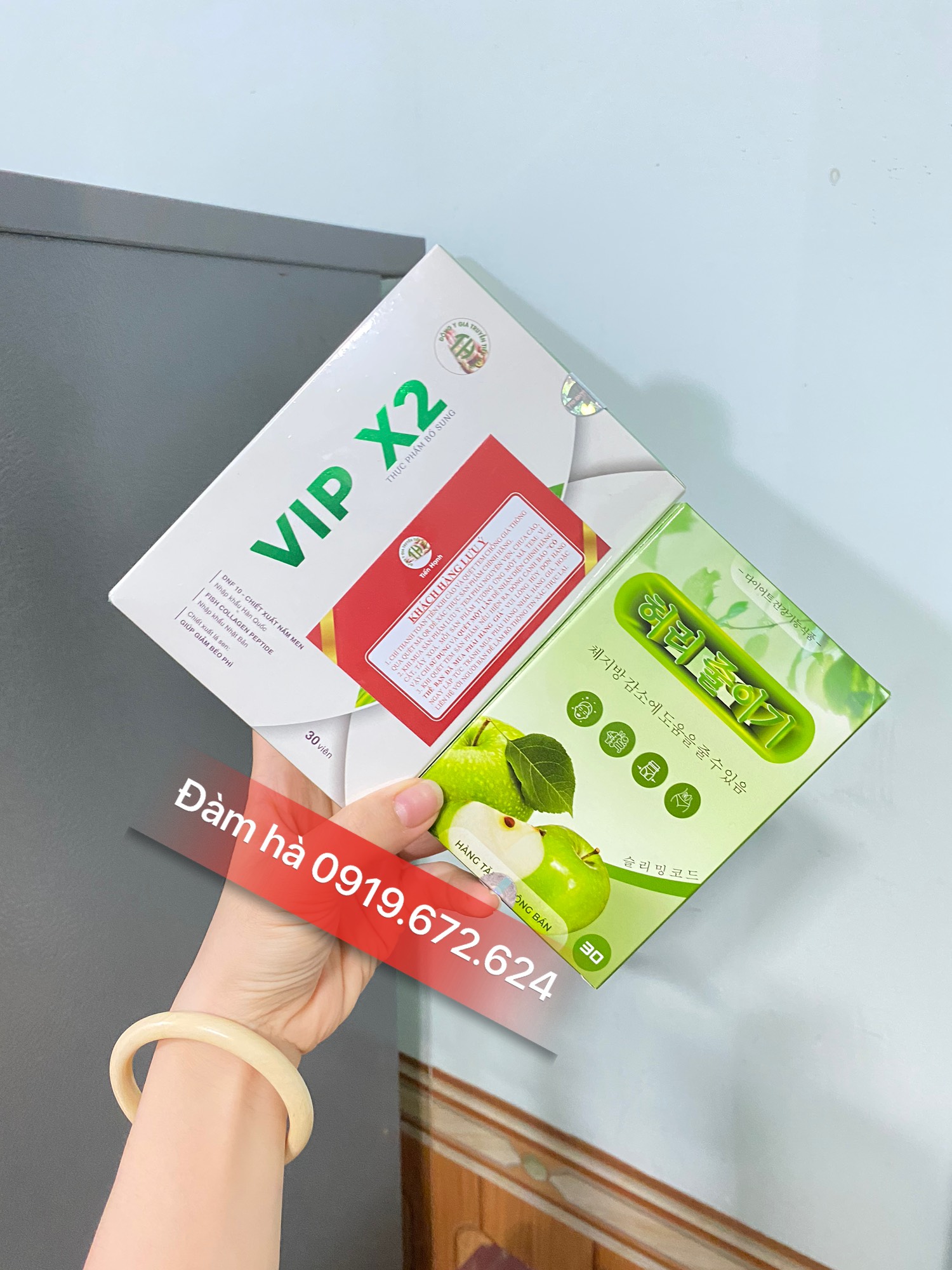 Giảm cân tiến hạnh mẫu mới vip x2 tặng detox
