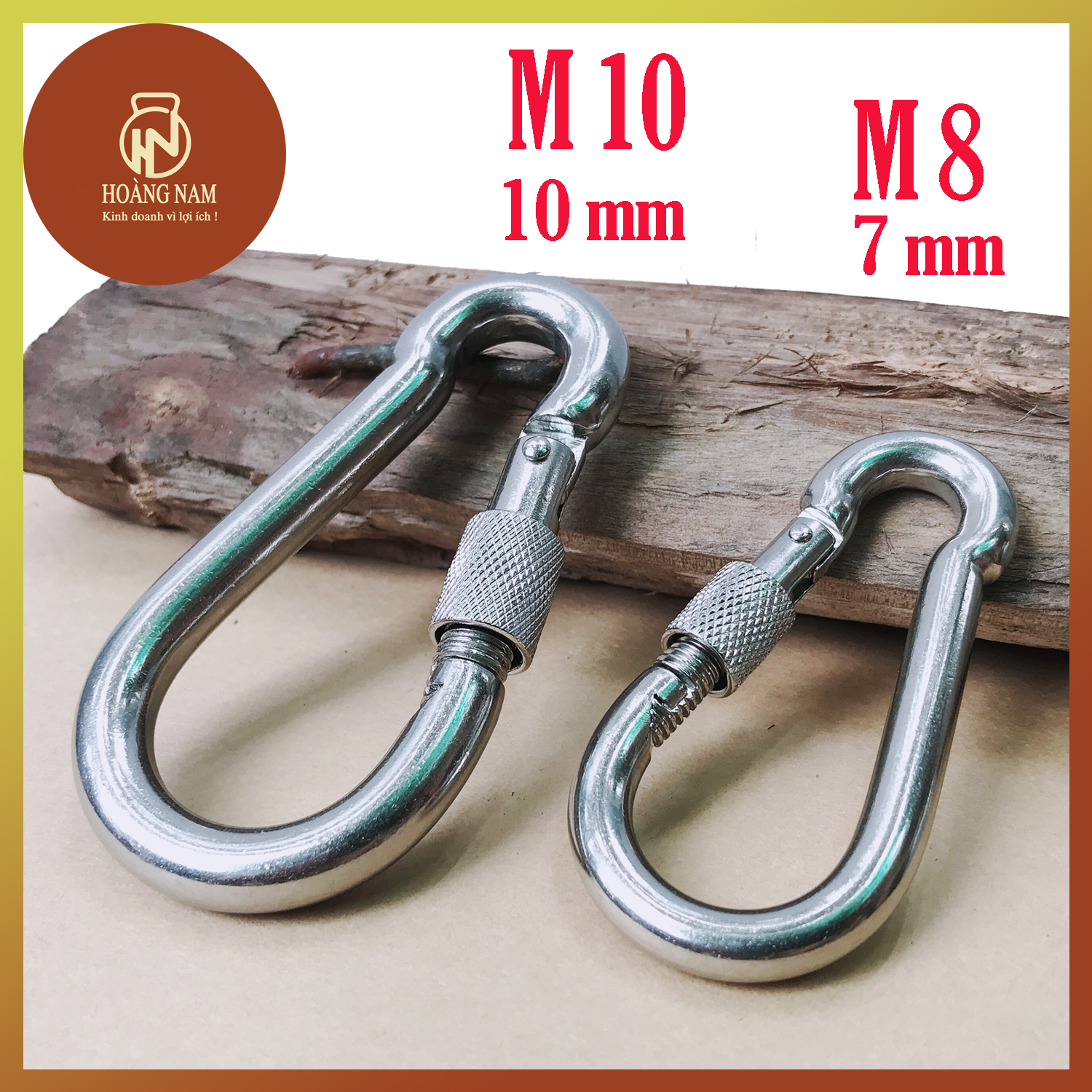 Móc khóa an toàn | inox 304 chịu lực 350kg |Giải pháp hiệu quả cho mục đích sử dụng công trường ,camping - cắm trại