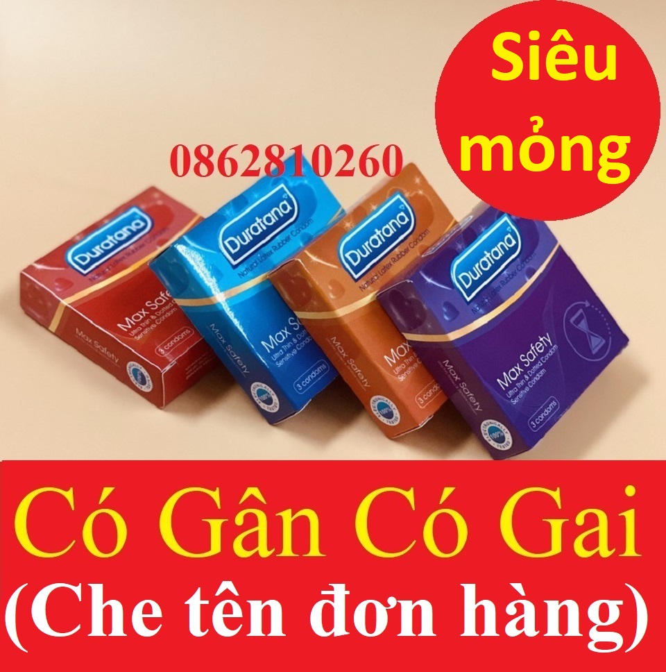 Bao cao su DURATANA Siêu mỏng- Có gân và gai