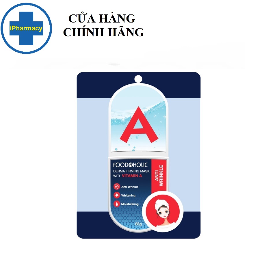 Mặt Nạ FOODAHOLIC Chiết Xuất Vitamin A Làm Sáng Da, Ngừa Lão Hóa 23g Derma Firming Mask With Vitamin A