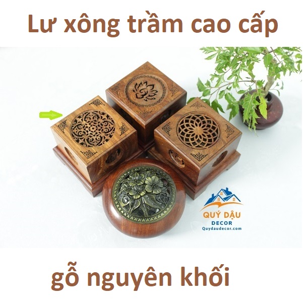 Lư xông Trầm Hương gỗ Nguyên khối đặc biệt