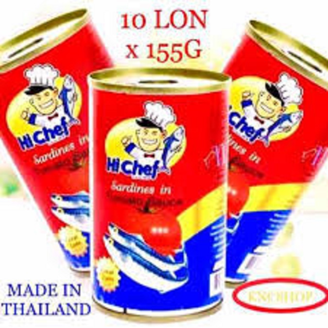 10 hộp cá mòi thái sốt cà