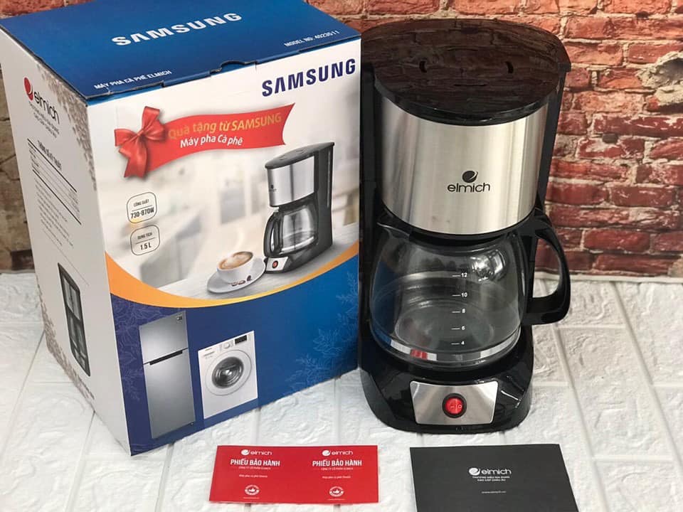 Máy pha cà phê Elmich 4023511, chất liệu vỏ inox cao cấp, dung TíchTừ 1.4 lít trở lên, chức năng an toàn chống rò rỉ, xuất xứ Trung Quốc, bảo hành 12 tháng