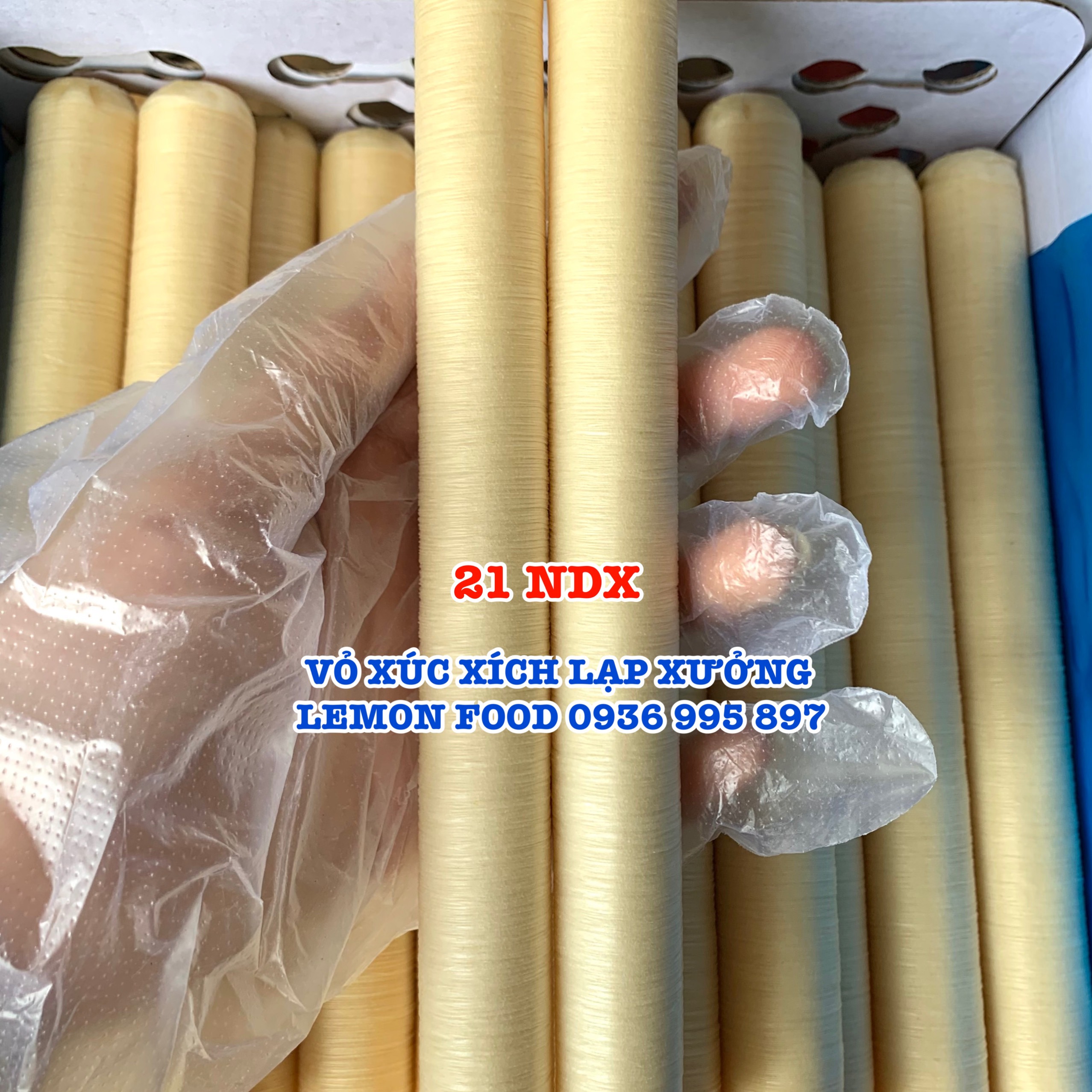 Combo 2 Vỏ collagen làm xúc xích, lạp xưởng size 21mm loại 1 NDX của Viscofan Đức