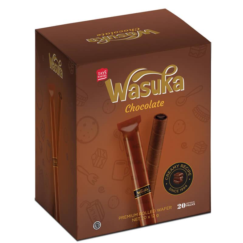 Bánh Wasuka Premium Rolled Wafer 240g (20 cái) - Chocolate