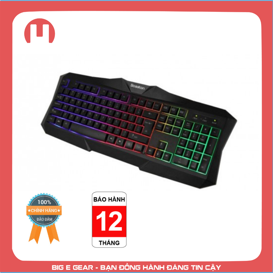 [HCM]Bàn Phím LED 7 Màu Chuyên Game Bosston X19 - Điện Tử Big E