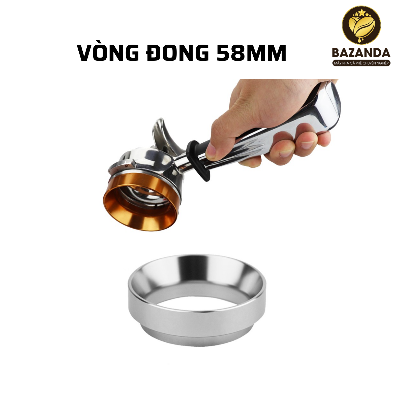 Vòng đong bằng nhôm thông dụng cho tay đong pha cà phê 58mm