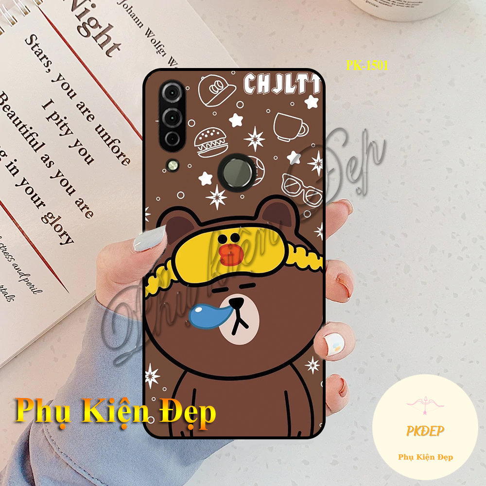 [HCM]Ốp lưng Vsmart Joy 3 - Ốp dẻo đen in hình BST Gấu Nâu Cute